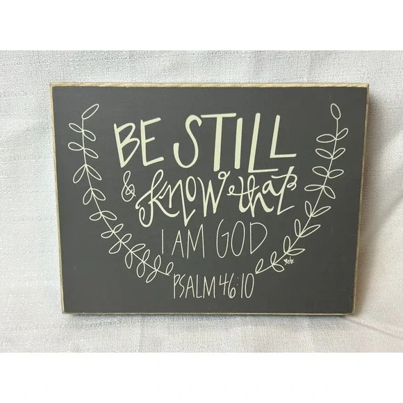 Be Still And‎ Know That I Am Wooden Shelf Sitter Decor