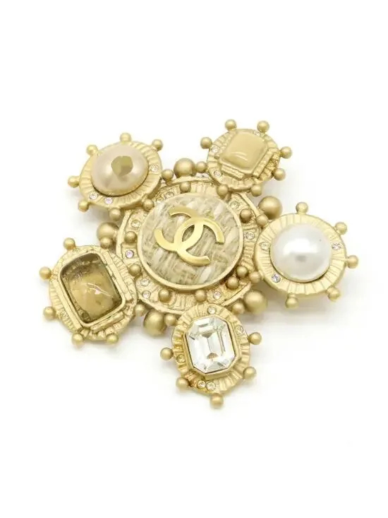 Chanel Cc Logo Brooch Metal #208363C10B