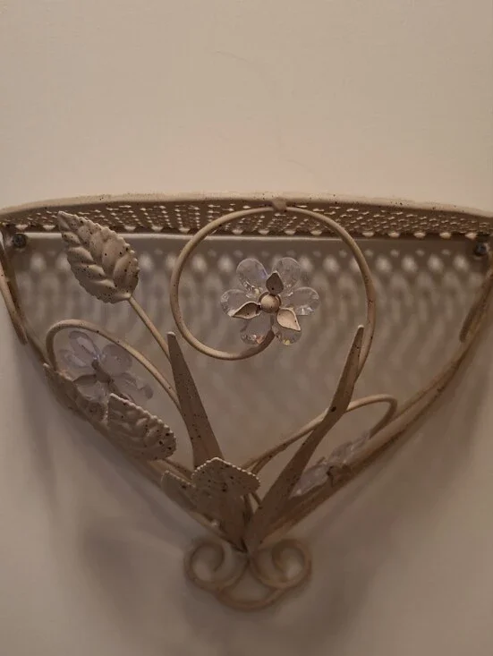 Metal Wall Shelf Cream Color
