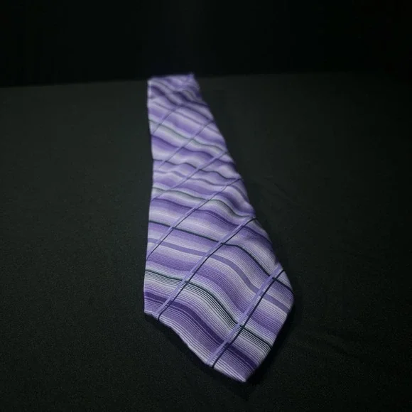 Vintage Stafford Tie Mens Silk Purple‎ Striped 55