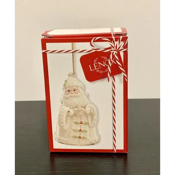 Vintage Lenox‎ Holiday Tree Christmas Ornament Santa Holding Star EUC!