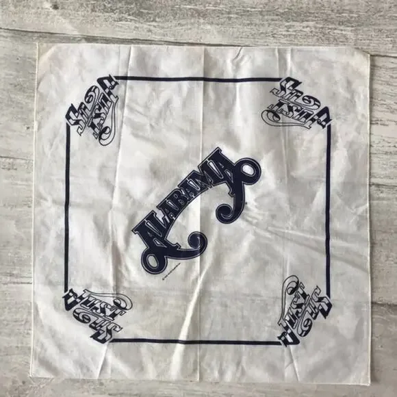 Alabama Band Vintage Bandana 1988 Just Us Record Country Music Elvira