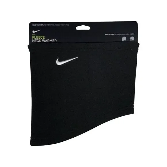 Nike Fleece Neck Gaiter Warmer Black Unisex - New With Tags Swoosh Logo