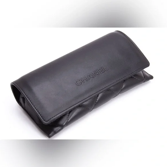 Chanel sunglass case calf skin leather