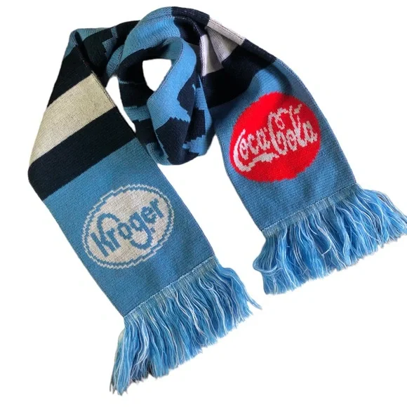 Tennessee Titans Blue Scarf Fan Gear Coke Coca-Cola Kroger Advertising Fringe