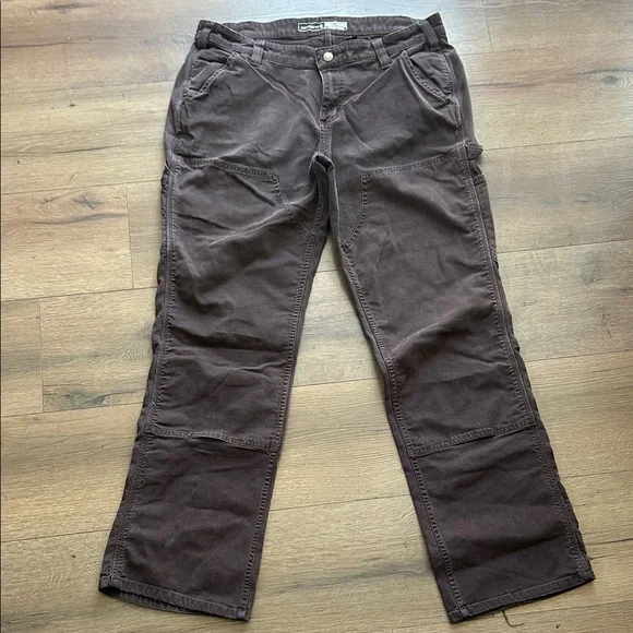 Carhartt Women's Straight Leg Utility Jeans in Dark Brown !! Size 14