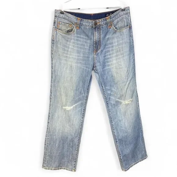 Seven7 premium distressed blue jeans size 36