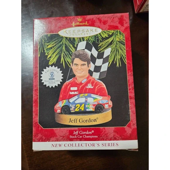 Jeff Gordon #24 NASCAR Hallmark Keepsake Collectors Christmas Tree Ornament 1997