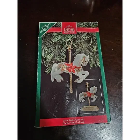 1992 Hallmark Keepsake Christmas Ornament Tobin Fraley Carousel NEW NOS