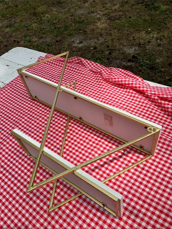 Geometric Design Wall 2 Shelf Unit Ready To Hang
