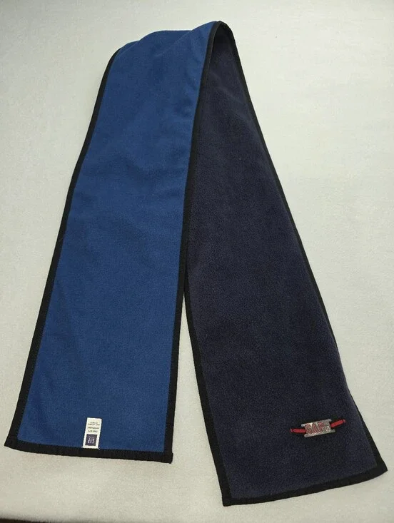 GAP Men's Winter Fleece Scarf Navy and Blue Two Tone CX-3777