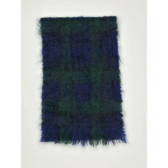Edinburgh Old Town Weaving‎ Co Black Watch Tartan Mohair Wool Scarf