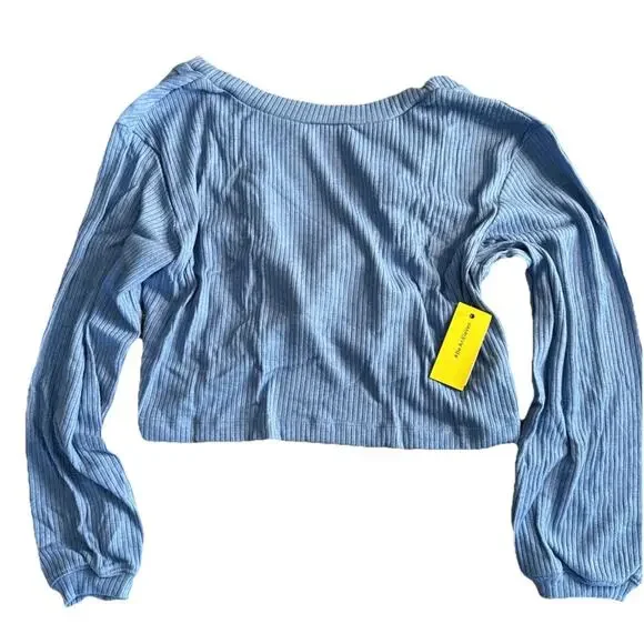 Eleven By Venus Williams Razzle Dazzle Longsleeve Pullover M Blue Ribbed