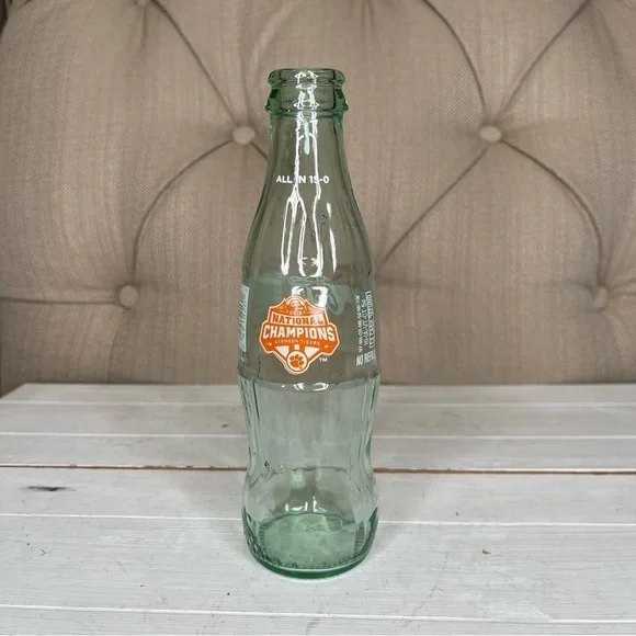 Coca-cola Coke CLEMSON TIGERS 2018 NATIONAL CHAMPIONS GLASS BOTTLE