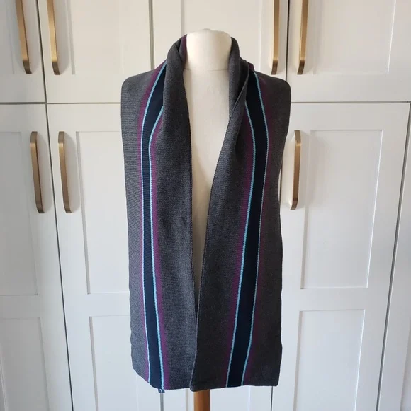 GAP Cotton Scarf with Purple and Blue Stripes