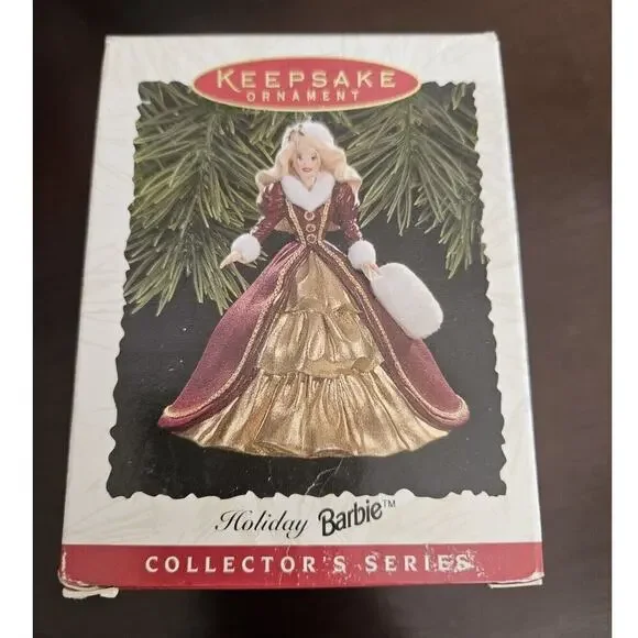 Vintage 1996 Hallmark Keepsake Ornament Collector's Series Holiday Barbie