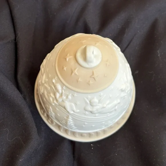 Lladro 1989 Porcelain Christmas Ornament Bell Holiday Vintage Collectible