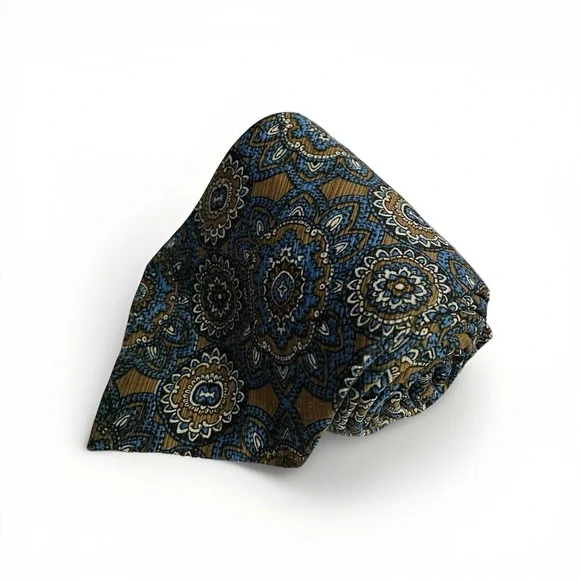 Vintage 1960s Longchamps Tie - Hughes/hatcher- Bold‎ Mod Geometric Stripes