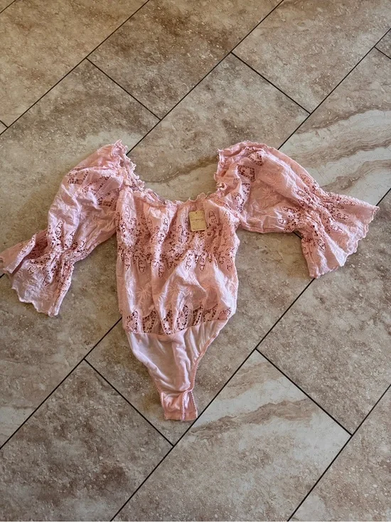 NWT Free People Pink Land Of The Free Bodysuit