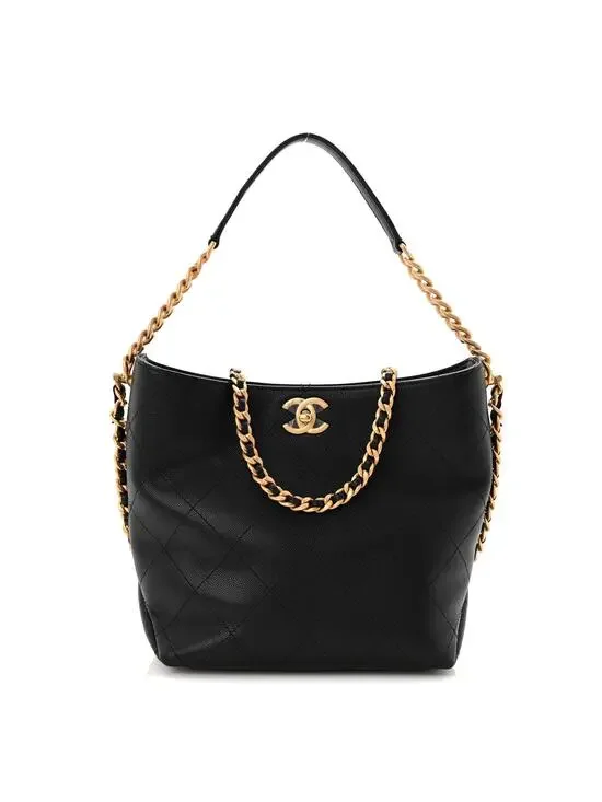 Chanel Caviar Quilted Hobo Black #286921C49B