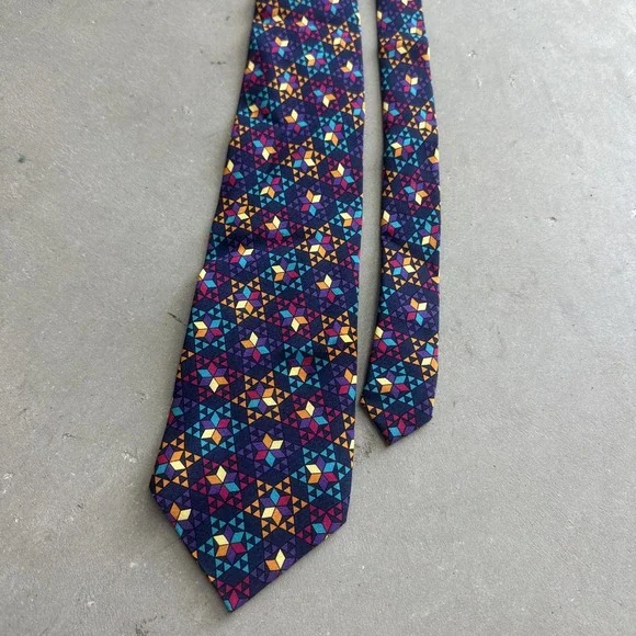 Gorgeous MISSONI Silk Necktie - Colorful Geometric Pattern‎ Cravatte Silk