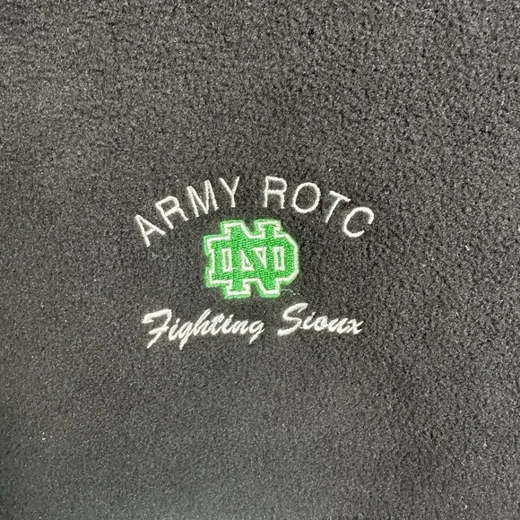 Port Authority UND Fighting Sioux Army ROTC Fleece Scarf 54x10 Vintage Y2K