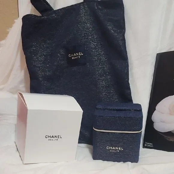 CHANEL Navy Tote and Box Set