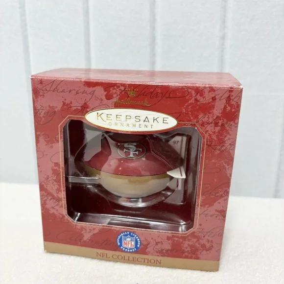 Hallmark Christmas Ornament San Francisco 49ers‎ Football Hot Air Balloon