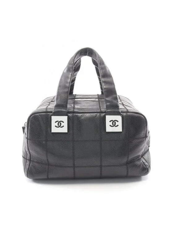 Chanel Handbag Choco Bar Black Caviar Leather