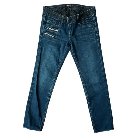 Guess Blue Dark Wash Low Rise Skinny Jeans, US27