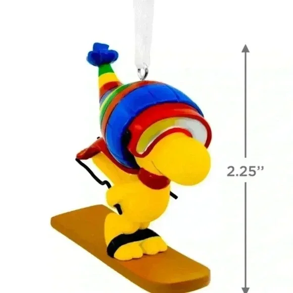 Hallmark 2022 NIB Peanuts Woodstock Ornament Skiing Woodstock Christmas 🎄