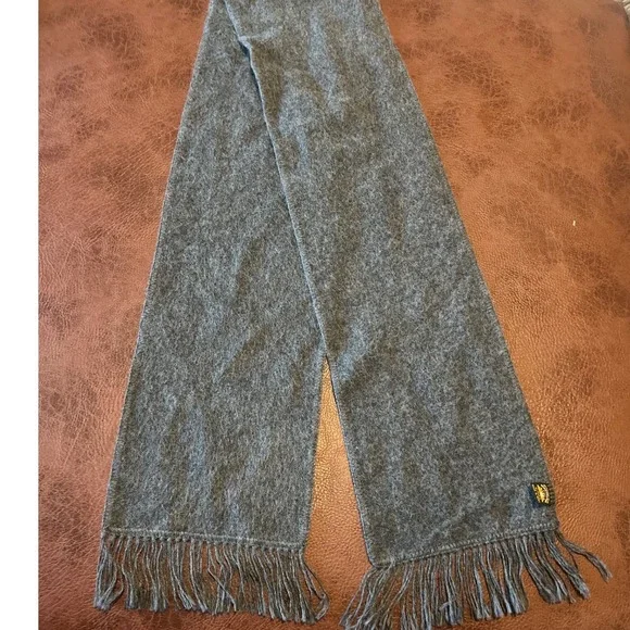 Artesania Textil Ccahuantico Alpaca Wool Scarf Grey Fringed Made‎ in Peru Winter