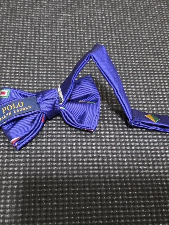 Polo by Ralph Lauren Royal Blue Patterned Silk Bow Tie