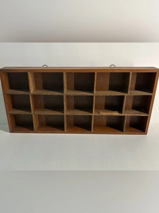 Wooden Hanging Compartment Display Box 15 Compartments