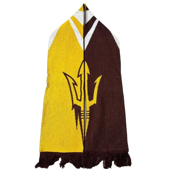 Adidas Unisex One Size Maroon Yellow Football Arizona State Sun Devils Scarf NWT