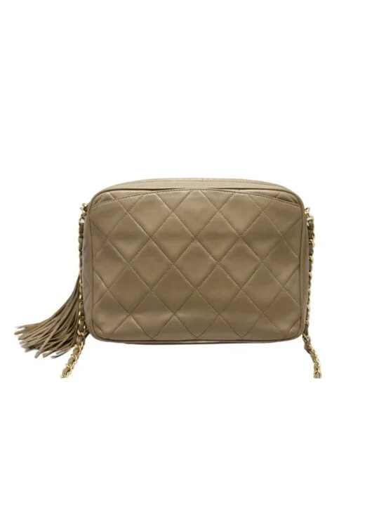 Chanel Quilted Fringe GD Leather Chain Shoulder