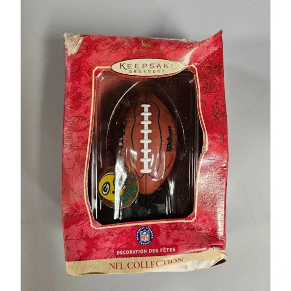 Hallmark NFL Collection Ornament Football Green Bay Go Packers 3.5