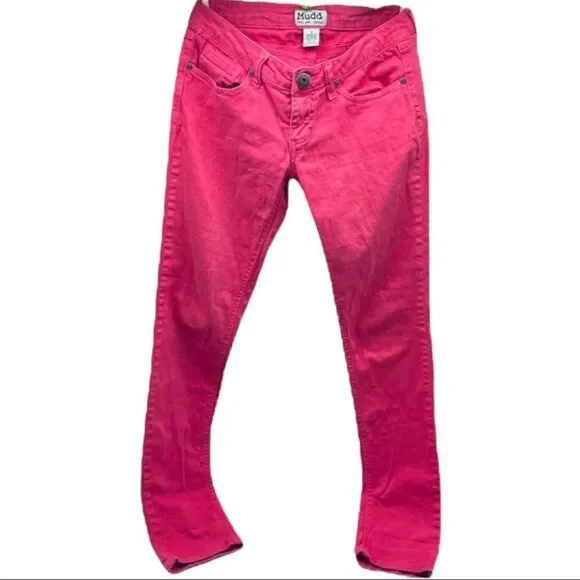 Mudd Dark Coral Skinny Jeans Size 1