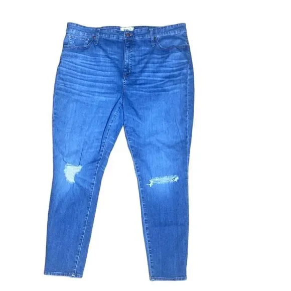 Madewell tall curvy high rise skinny crop jeans in delmar Wash:eco edition 35T