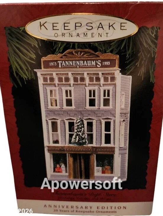 20th Anniversary Edition 1973-1993 - Keepsake Ornament Tannenbaum's Dept. Store