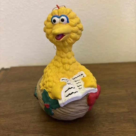 Vintage Sesame Street Big Bird Nest‎ Christmas Ornament Jim Henson Productions