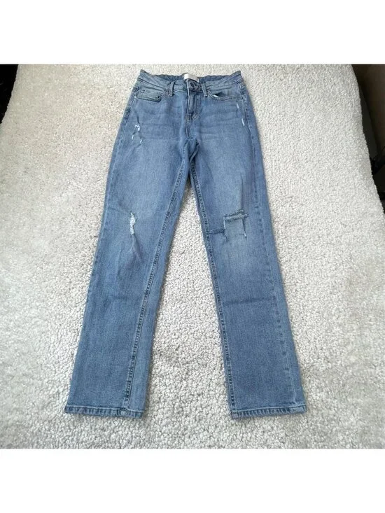 Rachel Parcell High Rise Girlfriend Destroy Distressed Jean Womens 27