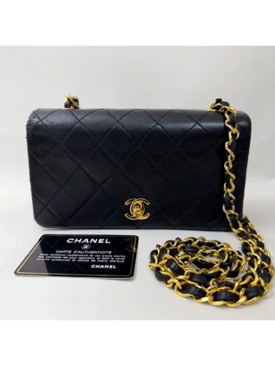 Chanel Lambskin Full Flap Quilted Chain Shoulder