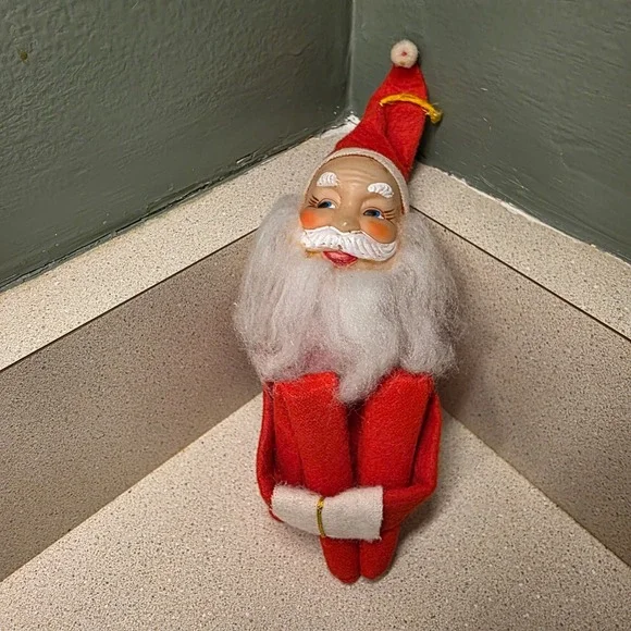 Vintage Santa Claus Knee Hugger Elf Doll 12