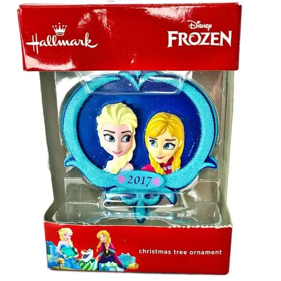2017 Hallmark Frozen Christmas Tree Ornament Anna‎ & Elsa Disney - Box Included