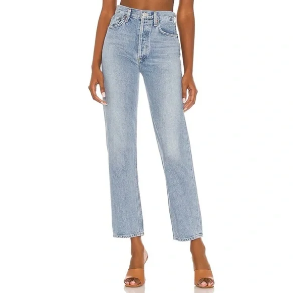AGOLDE NWT 90’s Pinch Waist High Rise Straight Soundwave Jeans