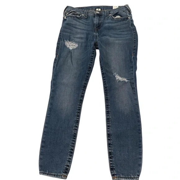 True Religion Blue Straight Leg Jeans