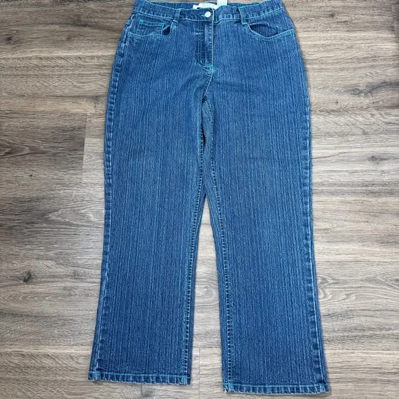 Bill Blass Stretch Jeans Women Size 10 Blue Bootcut High Rise Vintage Y2K