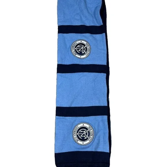 Adidas Unisex One Size Blue Colorblock New York City FC‎ MLS Soccer Scarf NWT