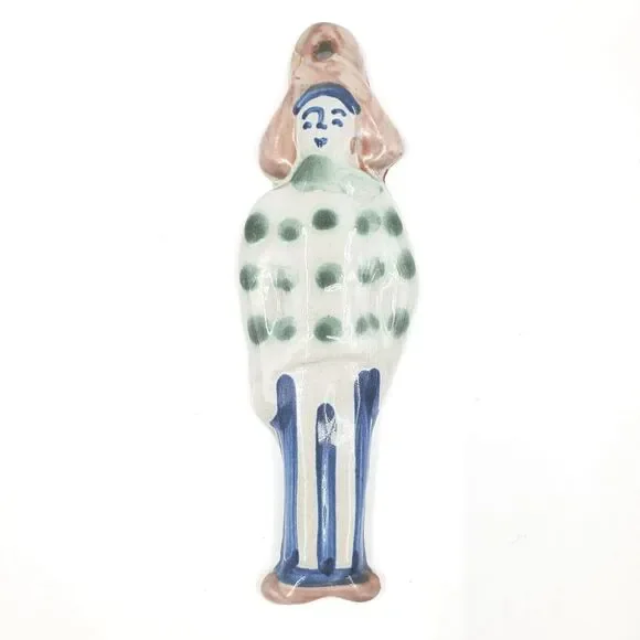 Vintage M.A. Hadley Pottery Husband Ornament Wall Hanging Plaque Country